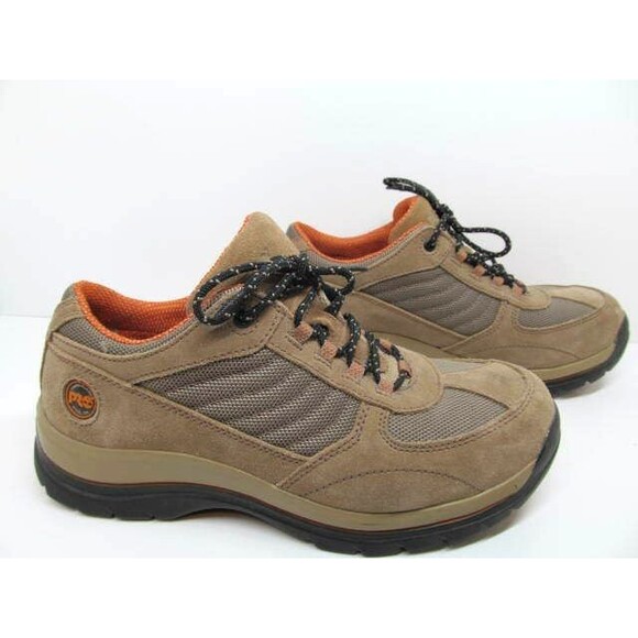 Timberland Pro Series ASTM Safety Toe Tan Nubuck Shoes Womens Size US 10 W - Picture 1 of 12